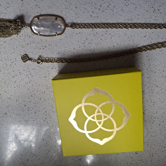 Kendra Scott Gold Necklace with Iridescent Pendant - Picture 3 of 8